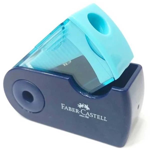 FABER-CASTELL SINGLE SHARPENER MINI SLEEVE TWO-TONE - 3 COLOURS