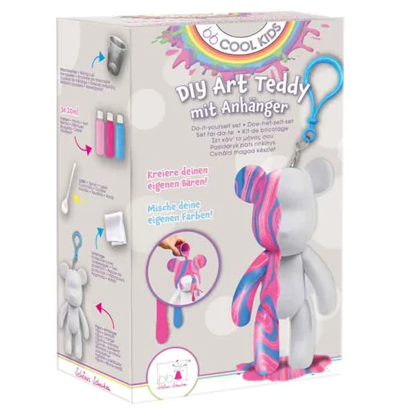 KEYCHAIN SET DIY TEDDY BEAR - 4 COLOURS