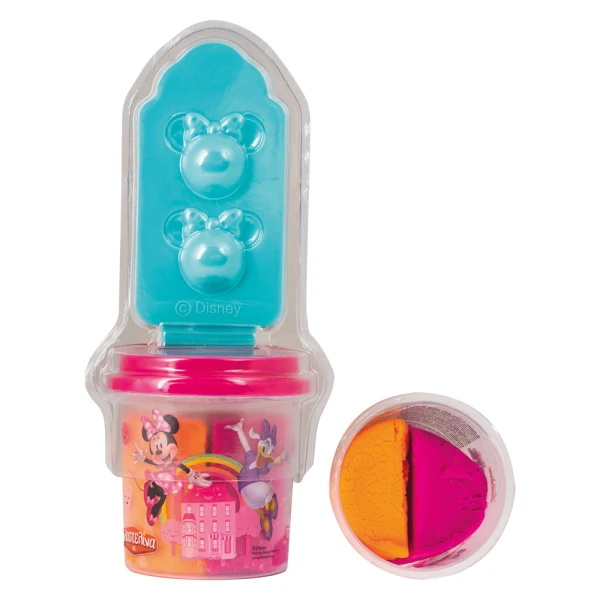 AS DOUGH POT WITH 2 DOUGH COLORS AND 3D CAP FOLDABLE CUTTER 100GR FOR AGES 3+