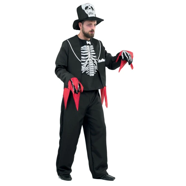 CARNIVAL COSTUME GROOM SKELETON ONE SIZE
