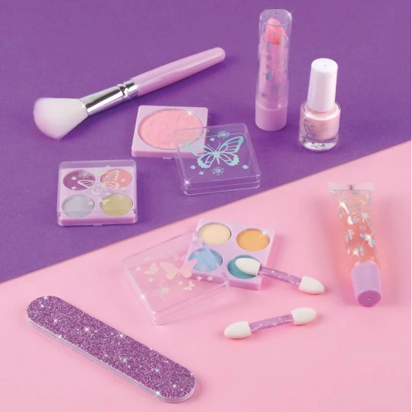 MAKE IT REAL DELUXE LIGHT UP MIRRORED VANITY AND COSMETIC SET