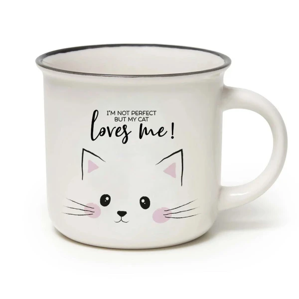 LEGAMI PORCELAIN MUG TAKE A BREAK CUP-PUCCINO 350ml - CAT