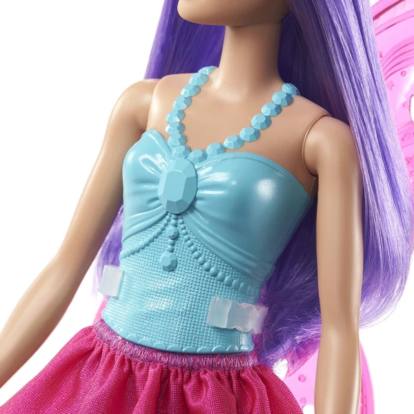 ΚΟΥΚΛΑ BARBIE ΝΕΡΑΪΔΑ ΜΠΑΛΑΡΙΝΑ ΜΩΒ ΜΑΛΛΙΑ