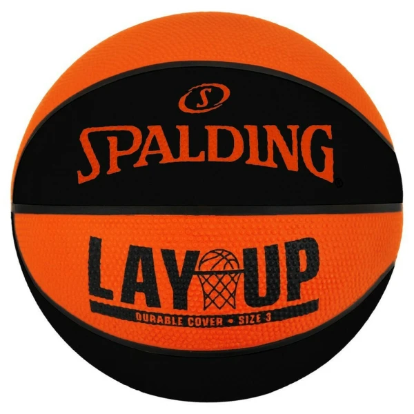 SPALDING ΜΠΑΛΑ ΜΠΑΣΚΕΤ LAY UP ORANGE BLACK RUBBER  SIZE 7