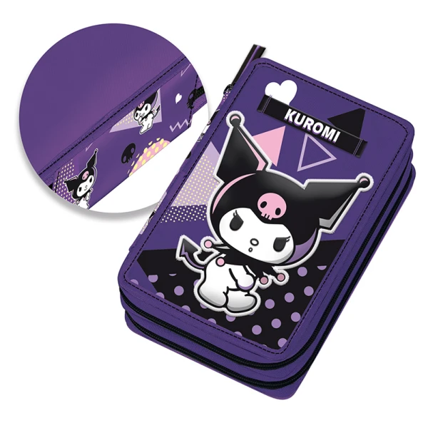 DOUBLE FILLED PENCIL CASE POP ART KUROMI