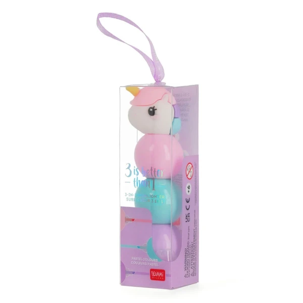 LEGAMI 3-IN-1 HIGHLIGHTER - 3 IS BETTER THAN 1 - UNICORN