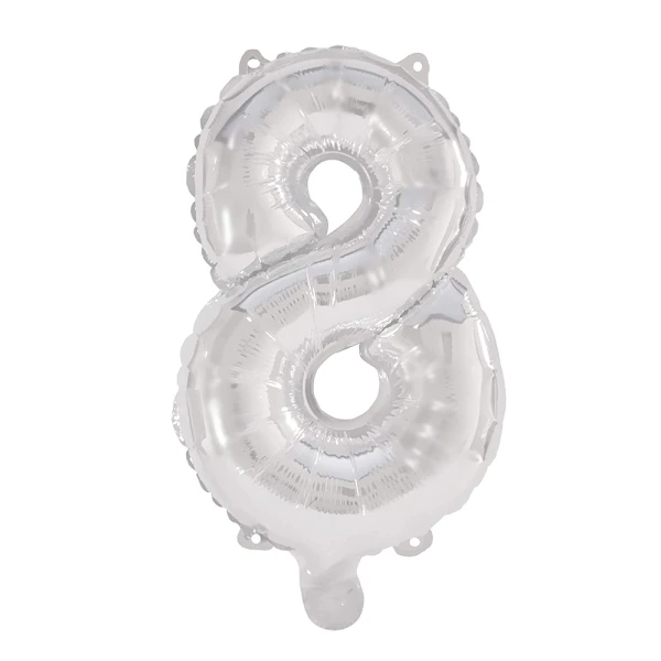 BALLOON SILVER FOIL 95 cm No 8