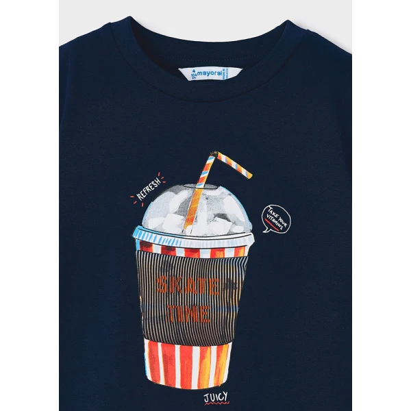 MAYORAL SHORT SLEEVE BLOUSE INTERACTIVE HD NAVY BLUE