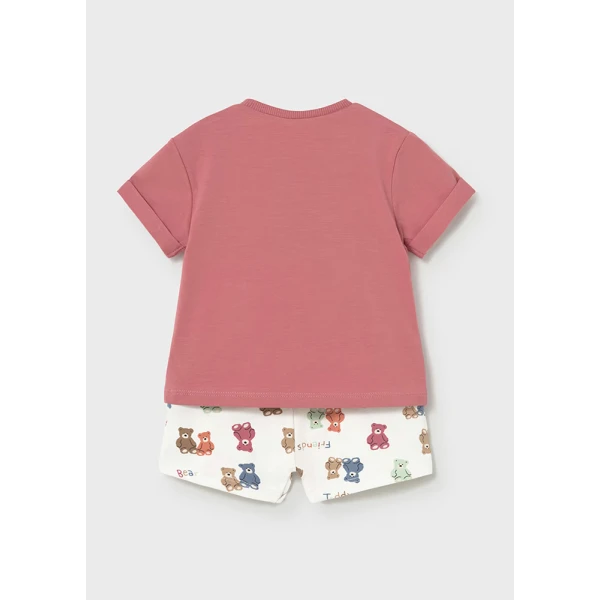 MAYORAL SET PANTS SHORT COTTON JERSEY TERRACOTTA 