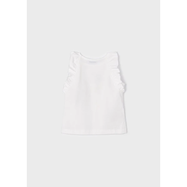 MAYORAL BLOUSE WITH STRAPS BAG ECRU