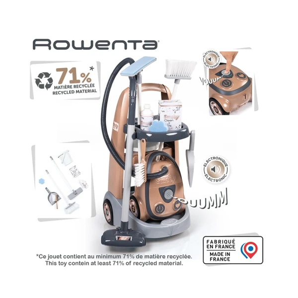 SMOBY TROLLEY AND VACUUM CLEANER ROWENTA 