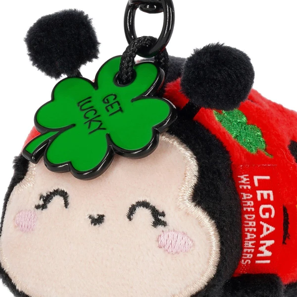 LEGAMI KEY RING SUPER SOFT PLUSH LADYBUG