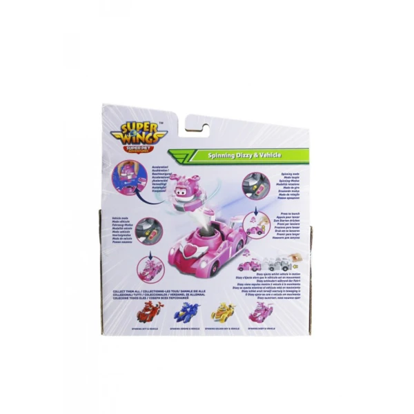SUPER WINGS SUPER PET FREE WHEEL - SPINNING DIZZY & VEHICLE