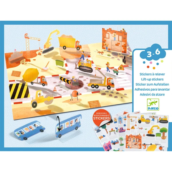 DJECO I CREATE 3D IMAGES WITH STICKERS – VEHICLES