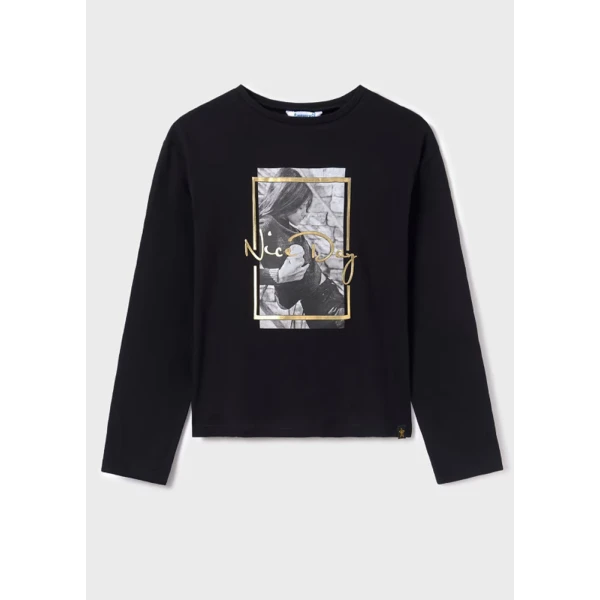 MAYORAL BLOUSE LONG SLEEVES BLACK