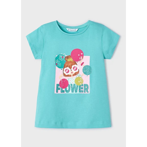 MAYORAL SHORT SLEEVES BLOUSE PETROL