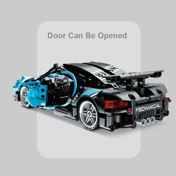 MECHANICAL MASTER CONSTRUCTION PULL BACK BLUE RACER 507 pcs