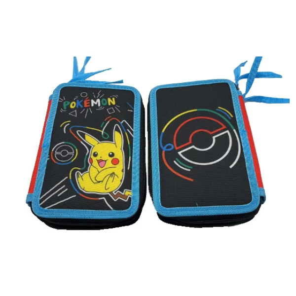 DOUBLE FULL PENCIL CASE PIKACHU POKEMON