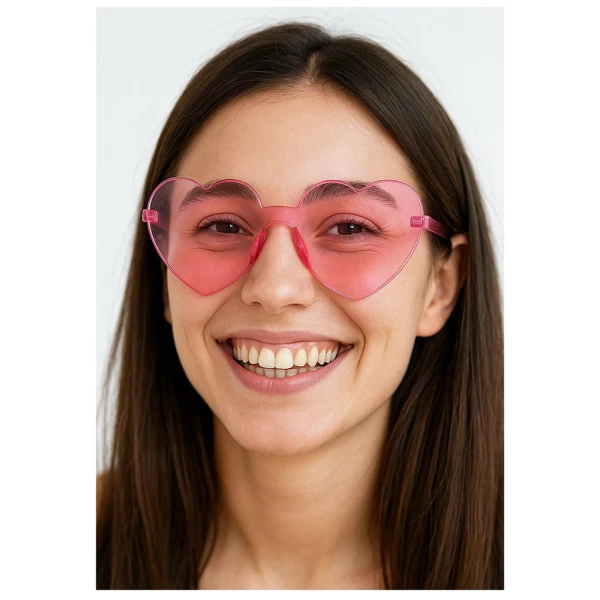 CARNIVAL HEARTS EYE GLASSES 14X6 cm - 4 COLOURS