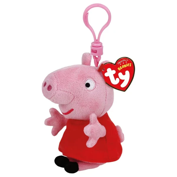 TY BEANIE BABIES DISNEY FLUFFY 8,5 cm WITH CLIP - PEPPA PIG