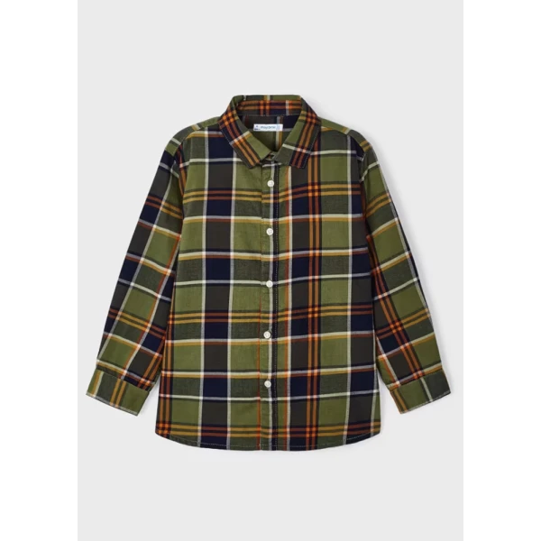 MAYORAL SHIRT LONG SLEEVES CHECKED KHAKI