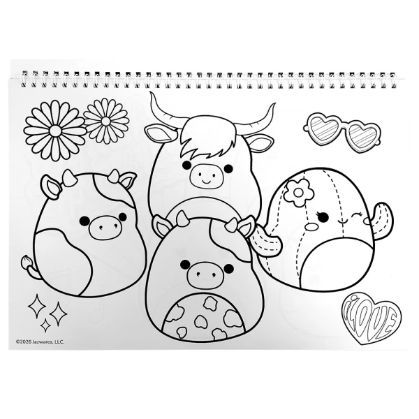 DRAWING PAD 23X33 cm 40 SHEETS AND STICKERS SQUISHMALLOWS
