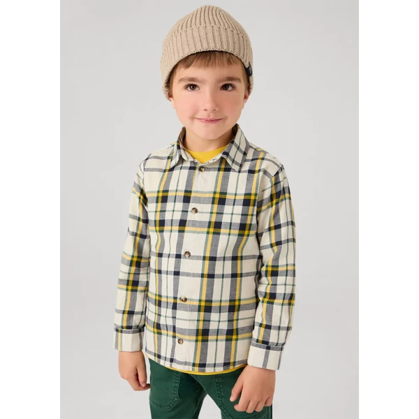 MAYORAL SHIRT LONG SLEEVES CHECKERED YELLOW