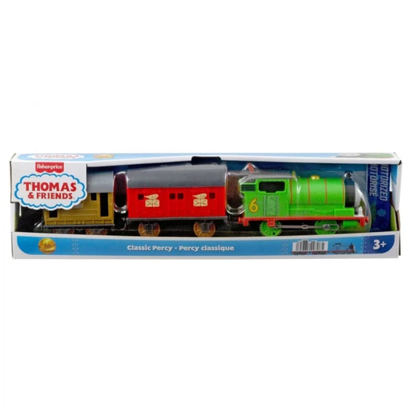 THOMAS THE TRAIN - MOTORIZED TRAIN WITH 2 WAGONS - CLASSIC PERCY