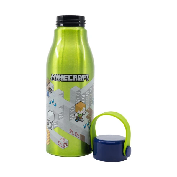 ΠΑΓΟΥΡΙ ΑΛΟΥΜΙΝΙΟΥ ΜΕ FLEXI ΛΑΒΗ 760ml MINECRAFT