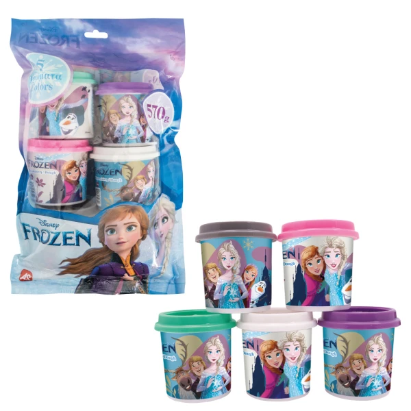 AS ΠΛΑΣΤΕΛΙΝΗ DISNEY FROZEN ΣΑΚΟΥΛΑΚΙ ΜΕ 5 ΒΑΖΑΚΙΑ ΚΑΙ ΚΑΠΑΚΙΑ ΚΑΛΟΥΠΑΚΙΑ 570gr ΓΙΑ 3+ ΧΡΟΝΩΝ