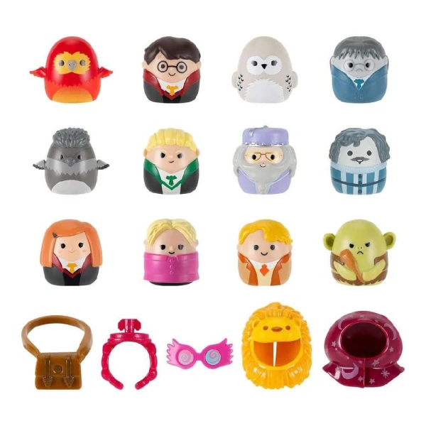 SQUISH-A-LONGS HARRY POTTER SET 12 pcs FIGURES & ACCESSORIES