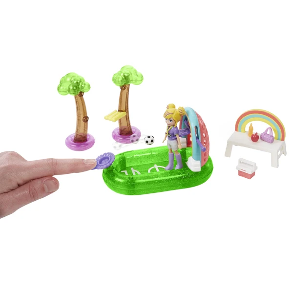 POLLY POCKET ΚΟΥΚΛΑ ΜΕ ΡΟΥΧΑ & ΑΞΕΣΟΥΑΡ ΚΟΛΥΜΒΗΣΗΣ ΚΑΙ ΑΘΛΗΣΗΣ - ΠΟΔΟΣΦΑΙΡΟ