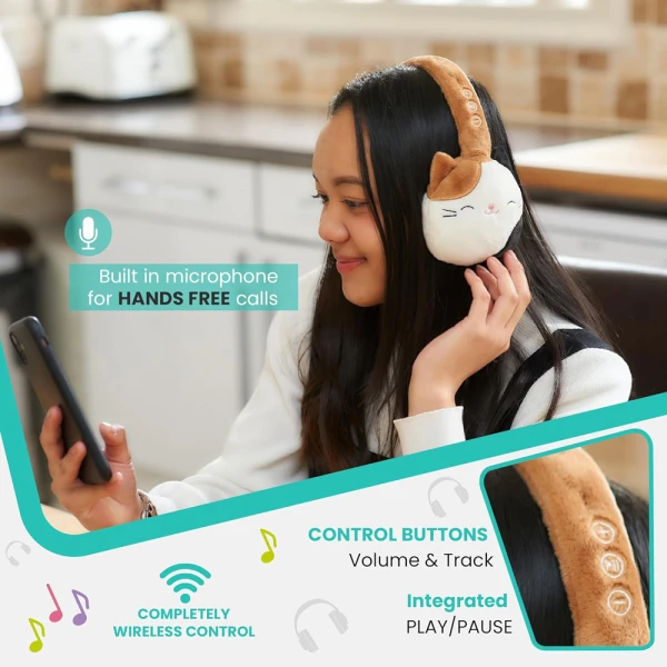 SQUISHMALLOWS ΛΟΥΤΡΙΝΑ ΑΚΟΥΣΤΙΚΑ BLUETOOTH - CAM THE CAT