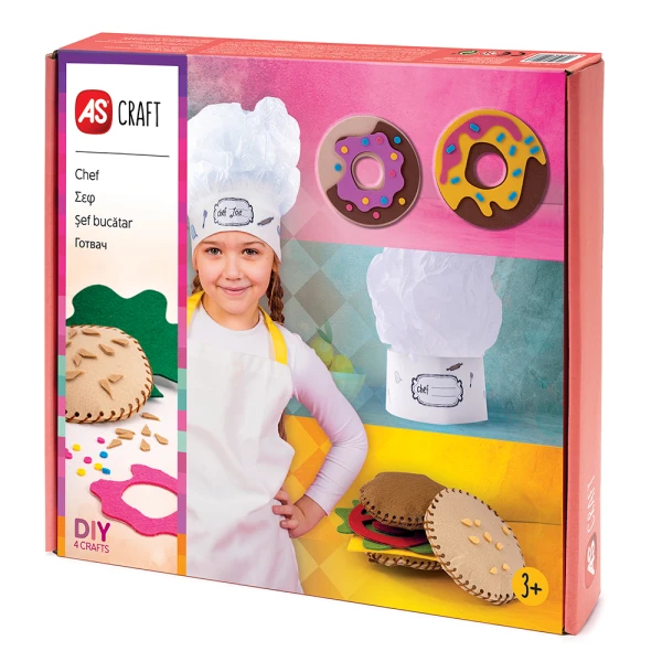 AS CRAFT CHEF DIY TOY WITH 3 CRAFTS FOR AGES 3+