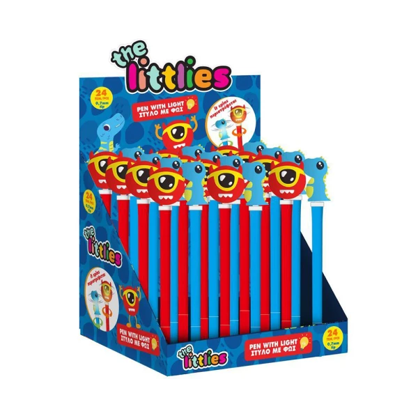 THE LITTLIES PEN LED SPIN LIGHT BOY - 2 DESIGNS