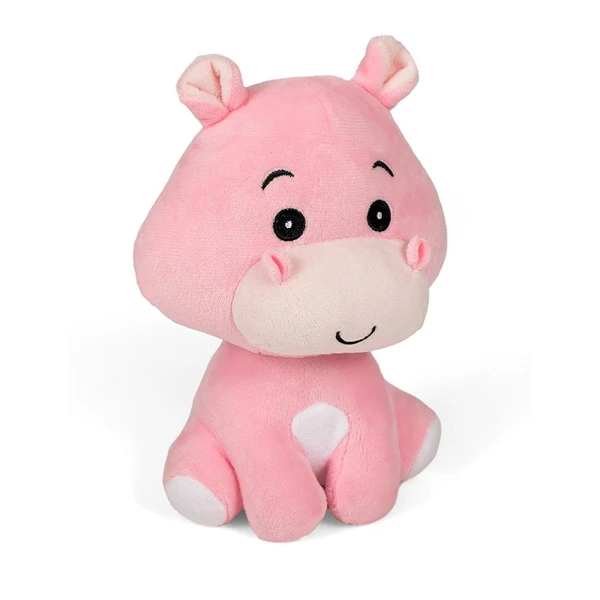 PLUSH ANIMALS 18 cm WITH RATTLE - 6 DESIGNS