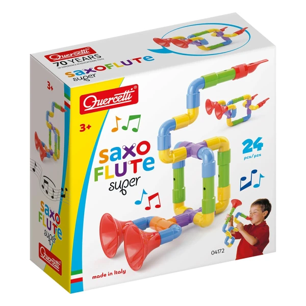 QUERCETTI CONSTRUCTION GAME SUPER SAXOFLUTE 24 pcs