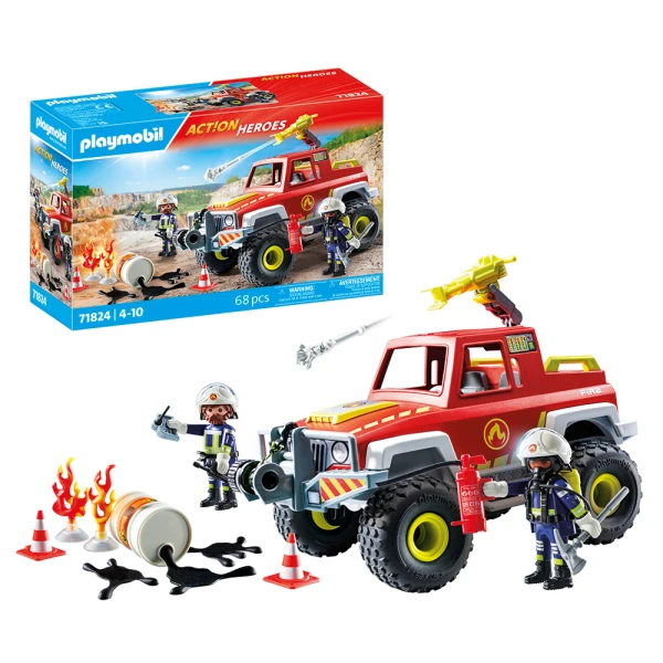 PLAYMOBIL ACTION HEROES FIREFIGHTING TRUCK 4X4