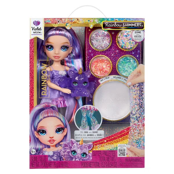 RAINBOW HIGH SHIMMERS ΚΟΥΚΛΑ ΜΟΔΑΣ ΚΑΙ SLIME VIOLET
