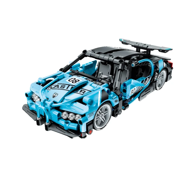 MECHANICAL MASTER CONSTRUCTION PULL BACK BLUE RACER 507 pcs