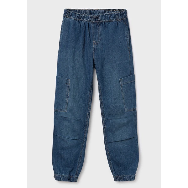 MAYORAL TROUSERS DENIM CARGO PARACHUDENIM 
