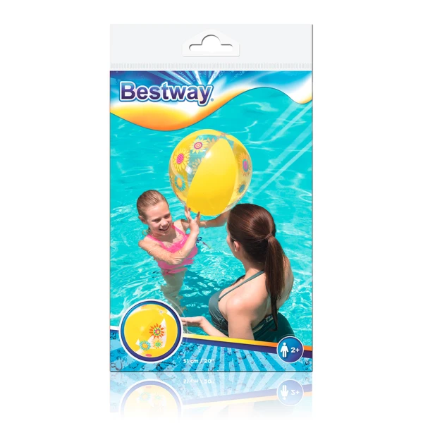 BESTWAY INFLATABLE BEACH BALL 51 cm YELLOW