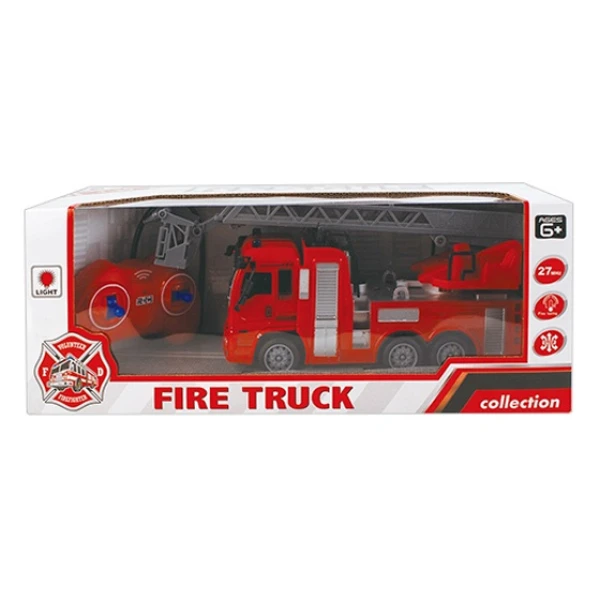 REMOTE CONTROL FIREFIGHTING VEHICLE 1:30 4CHANNEL WITH LIGHTS USB 27MHz