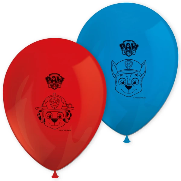 11\'\' BALLOONS 8 pcs PAW PATROL READY FOR ACTION