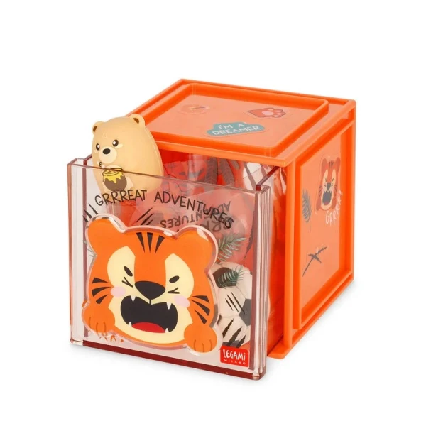 LEGAMI STACKABLE DESK STORAGE BOX - TIGER