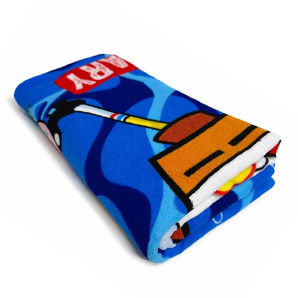 KIDS BEACH TOWEL MICROFIBER 70X140 cm BLUE SPONGE BOB