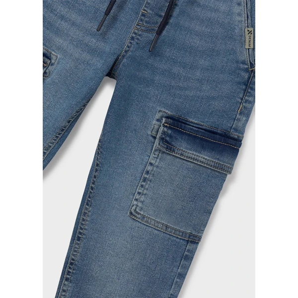 MAYORAL TROUSERS DENIM JOGGER CARGO JEAN