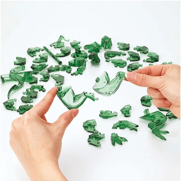 CRYSTAL PUZZLES 3D PUZZLE 49 Pcs DINOSAUR T-REX GREEN