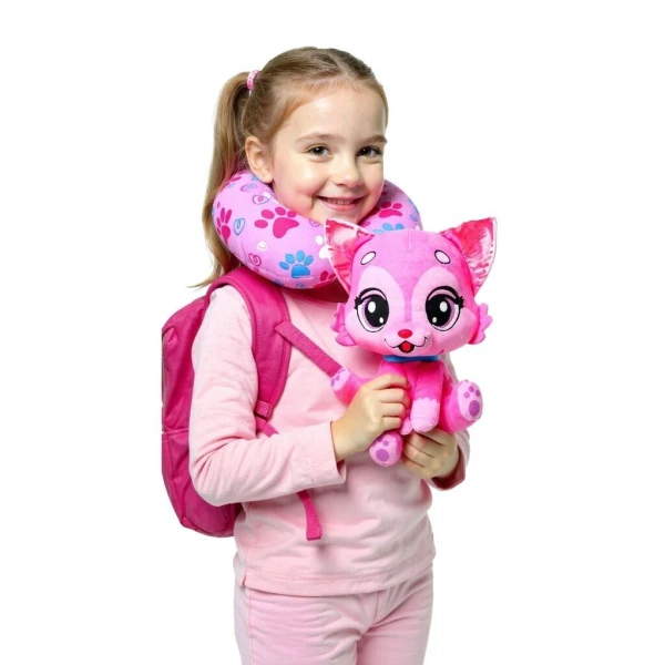 LOVABLE LUGGABLES SUITCASE WITH PLUSH AND TRAVEL PILLOW ROSIE JETSET