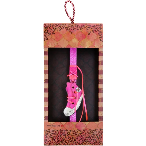 SYNCHRONIA HANDMADE CANDLE 30 cm SHOE TYPE ALLSTAR FUCHSIA
